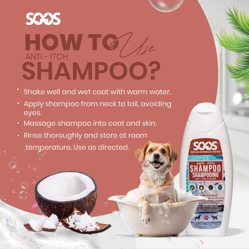 Soos Pets, Anti-Itch Pet Shampoo - 500ML image number null